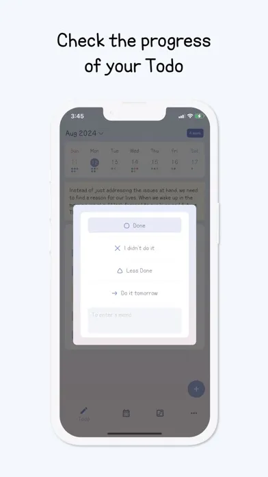Capturas de tela do todo planner - plan manager
