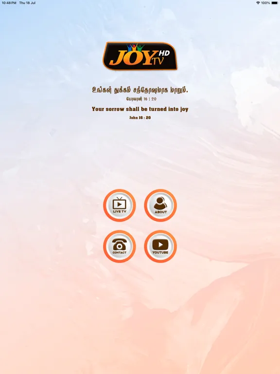 JOY Television iPad  Screenshots