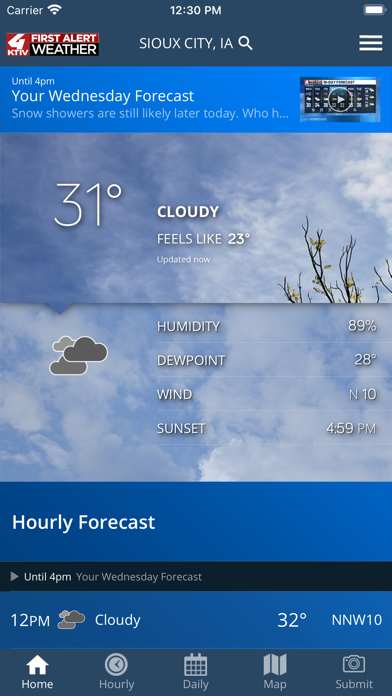Tangkapan layar KTIV First Alert Weather