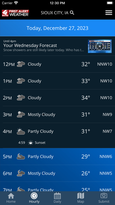 Tangkapan layar KTIV First Alert Weather