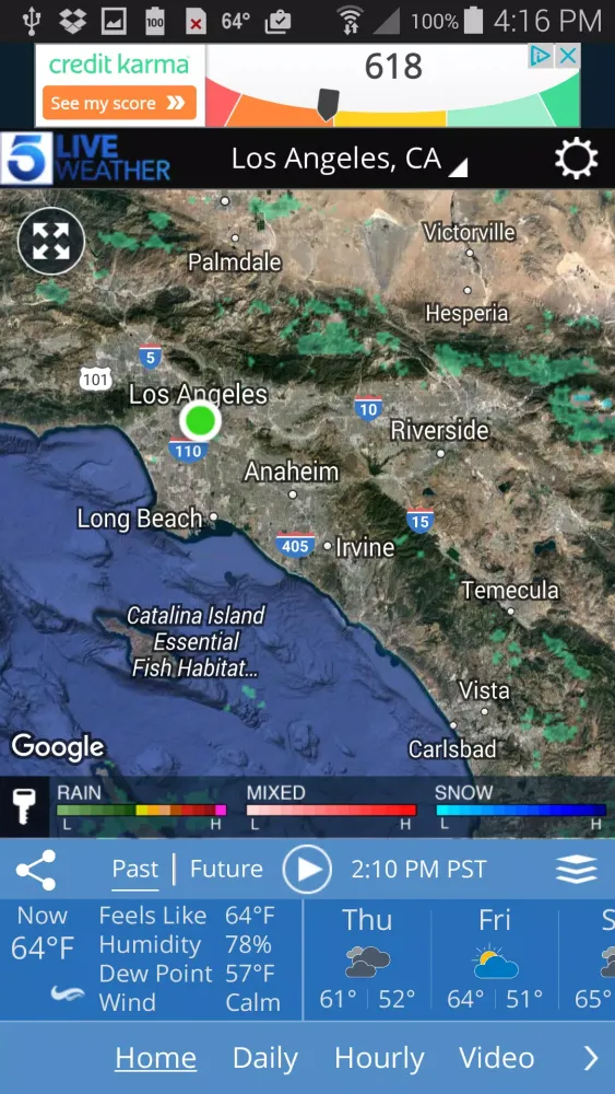 KTLA Los Angeles Weather Screenshots