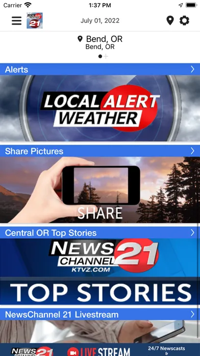 KTVZ Local Alert Weather App Screenshots