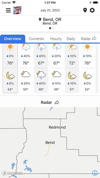 KTVZ Local Alert Weather App Screenshots