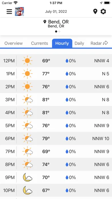KTVZ Local Alert Weather App Screenshots