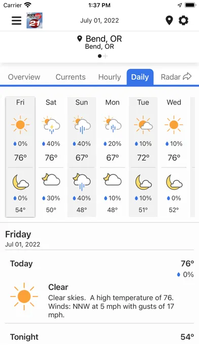 KTVZ Local Alert Weather App Screenshots