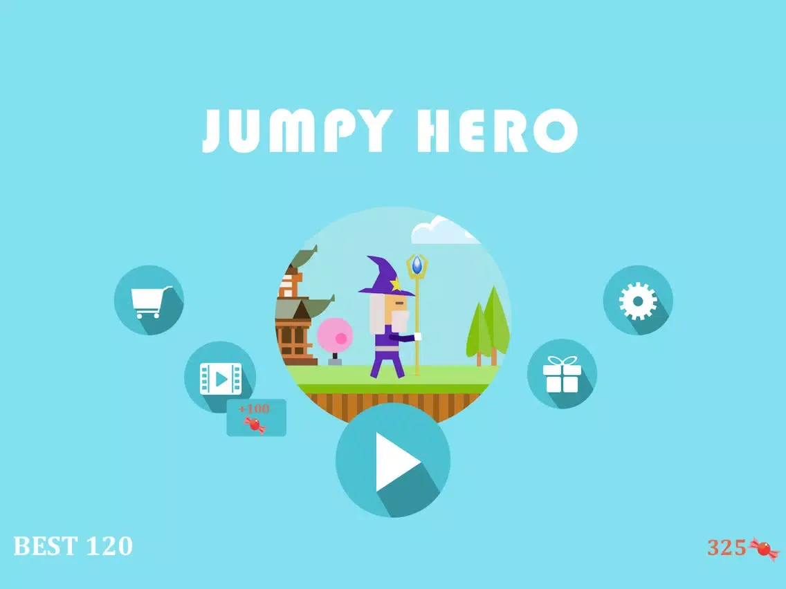 Jumpy Hero - Endless Retro Adventure and Running Hopper iPad  Screenshots