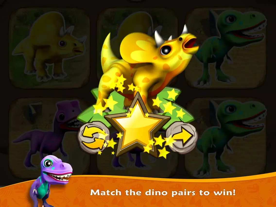ภาพหน้าจอของ Dino Flip – dinosaur match fun iPad 