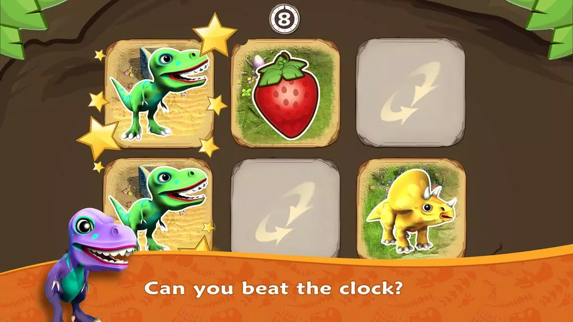 ภาพหน้าจอของ Dino Flip – dinosaur match fun