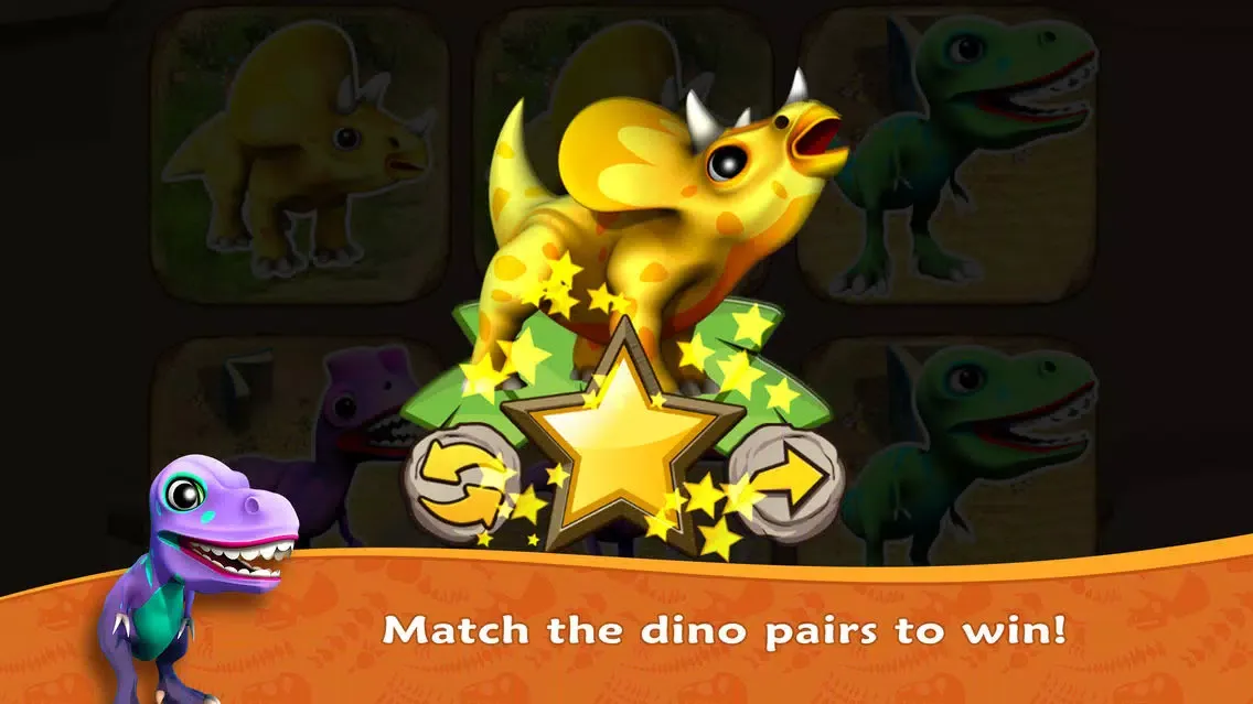 ภาพหน้าจอของ Dino Flip – dinosaur match fun