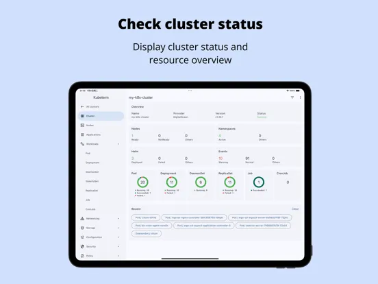 Kubeterm - Kubernetes client iPad 应用截图