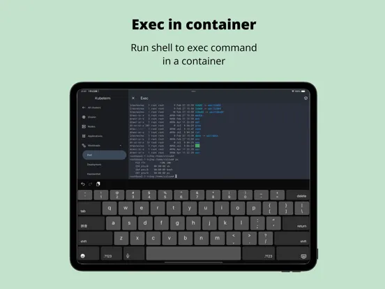 Kubeterm - Kubernetes client iPad 应用截图