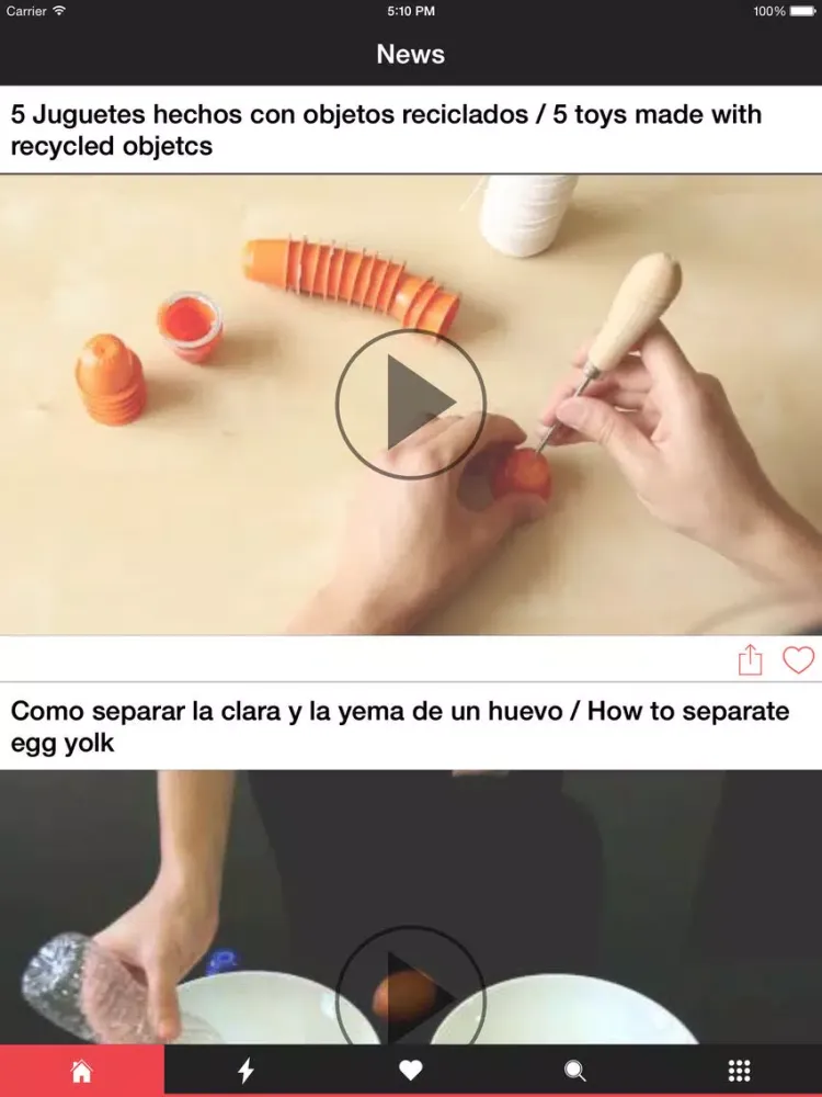 Ảnh chụp màn hình của Life Hack Tips iPad 