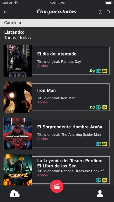 Capturas de pantalla de Cineparatodos