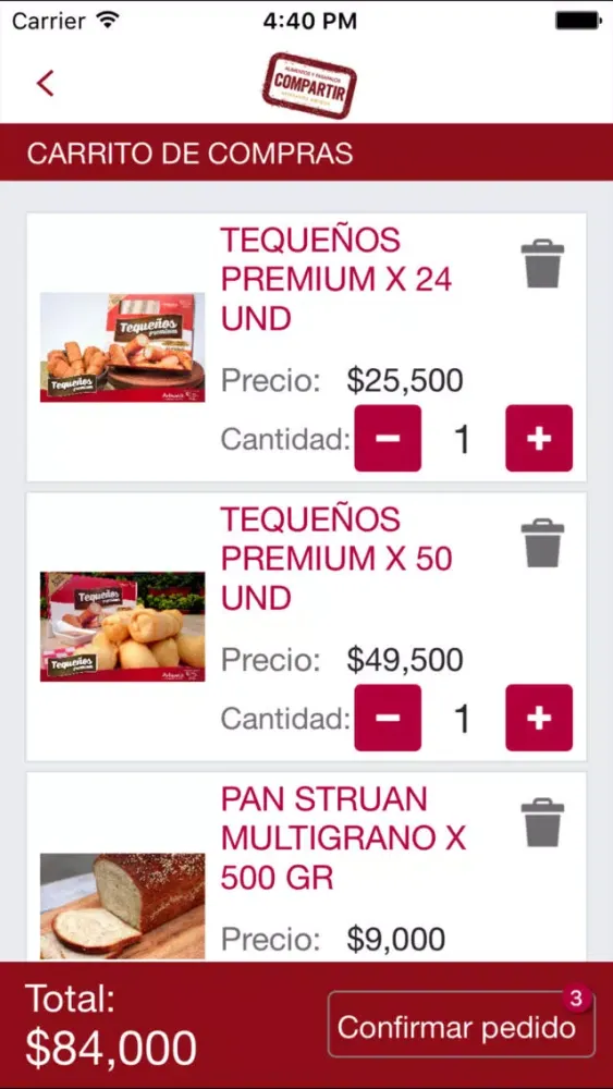 Captures d'écran de TIENDA COMPARTIR