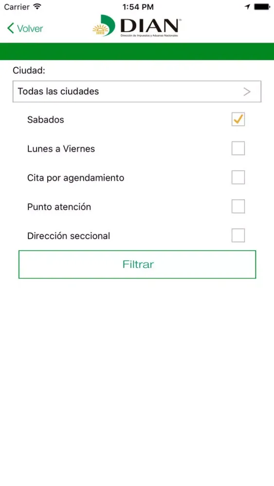 DIAN. Screenshots