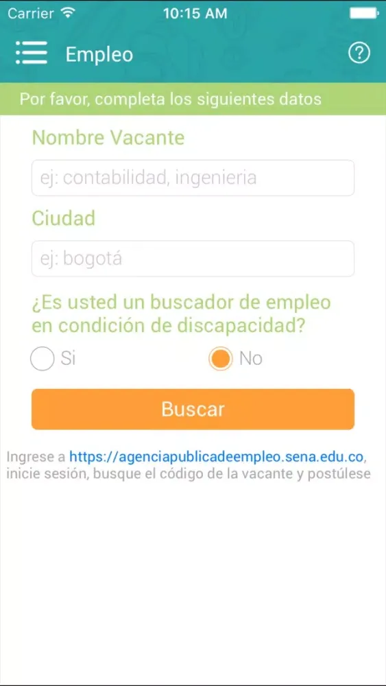 SENA EMPLEO PRODUCTIVIDAD Ekran Görüntüleri