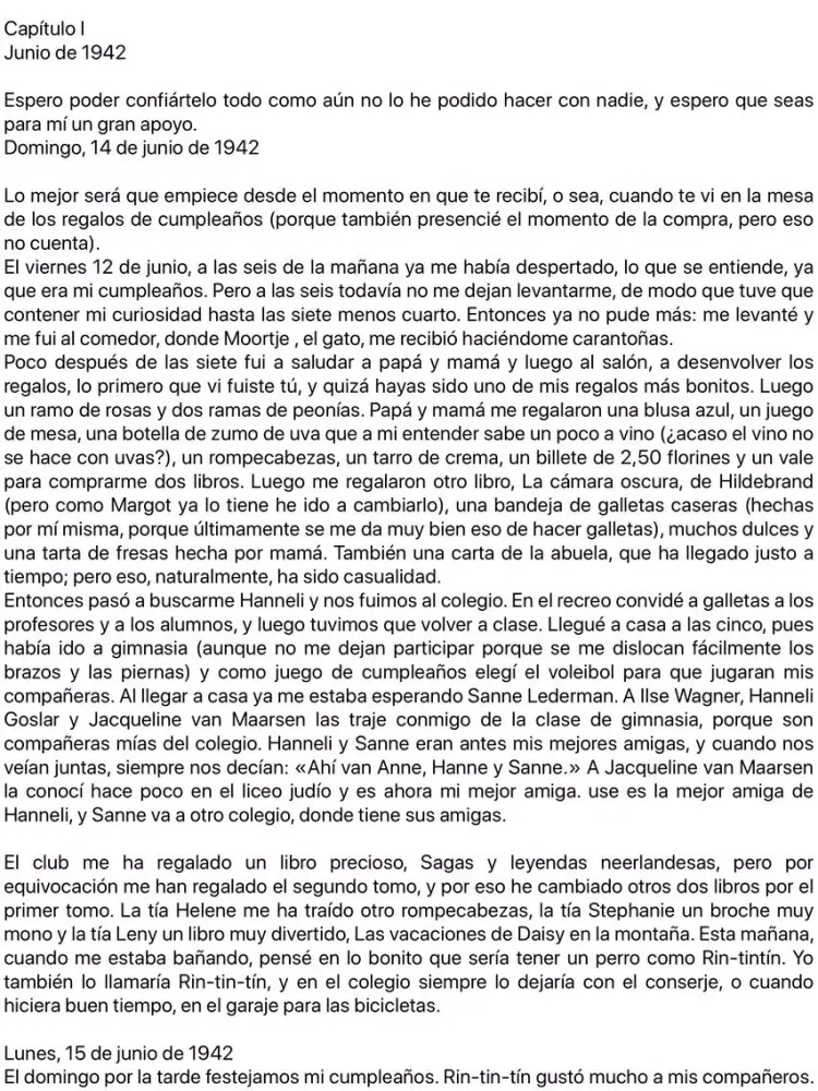 El diario de Ana Frank iPad  스크린샷