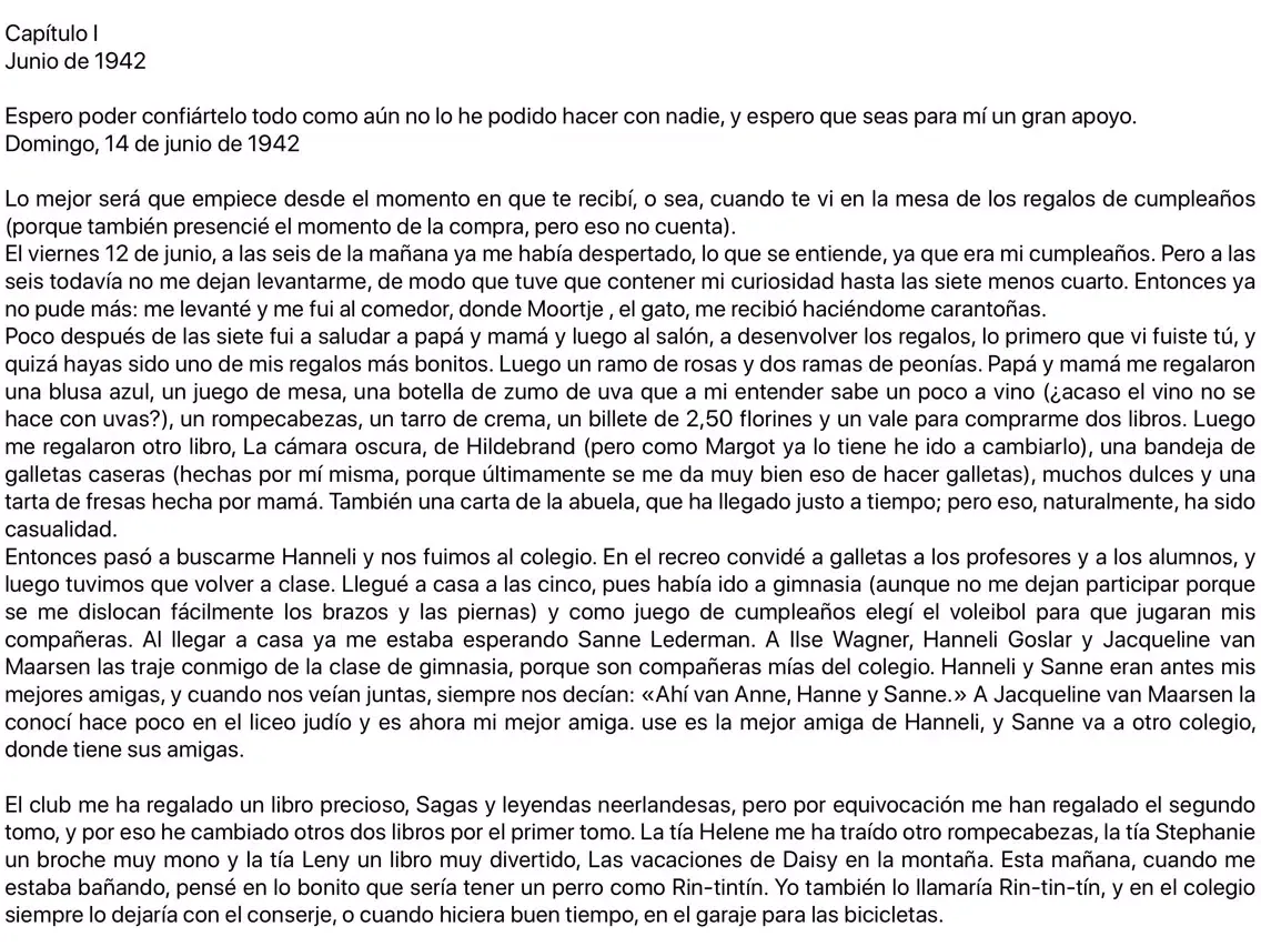 El diario de Ana Frank iPad  스크린샷