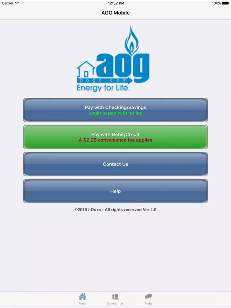 Скриншоты AOG E-Bill iPad 