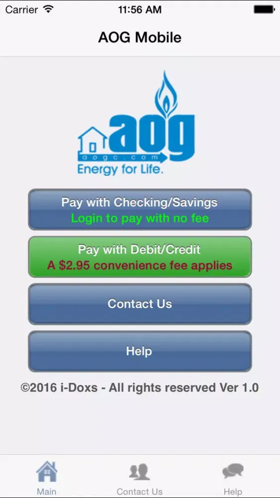 Скриншоты AOG E-Bill