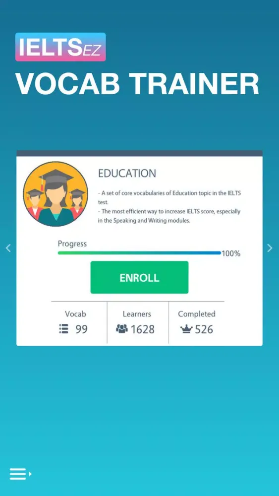 Zrzuty ekranu IELTS Vocab Trainer - IELTSez
