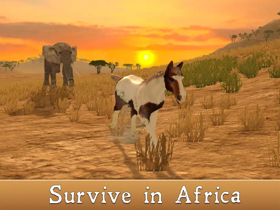 Wild African Horse: Animal Simulator 2017 iPad  Screenshots