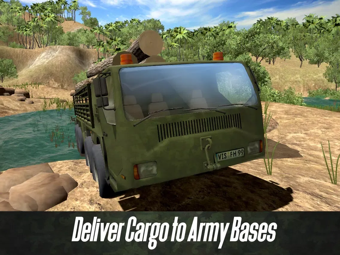 Tangkapan skrin Army Truck Offroad Simulator 3D Full - Drive military truck! iPad 