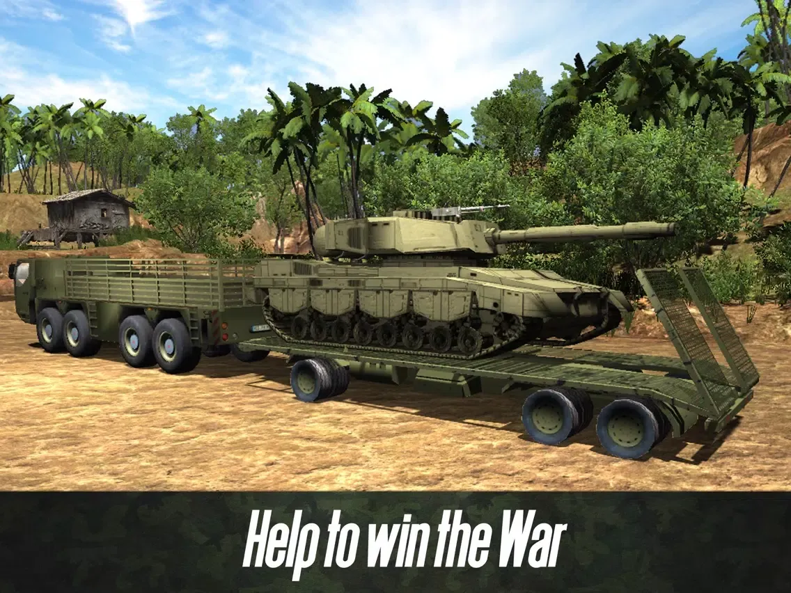 Tangkapan skrin Army Truck Offroad Simulator 3D Full - Drive military truck! iPad 