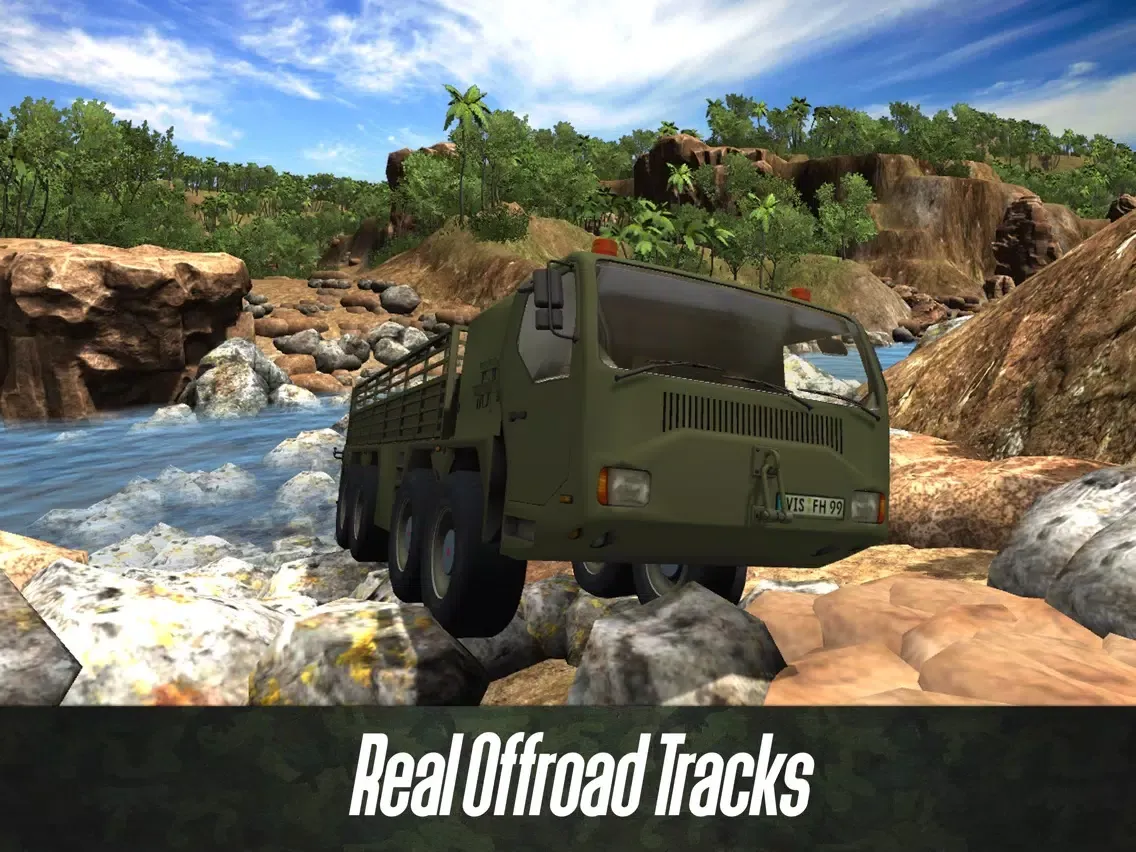 Tangkapan skrin Army Truck Offroad Simulator 3D Full - Drive military truck! iPad 