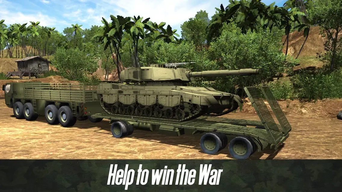 Tangkapan skrin Army Truck Offroad Simulator 3D Full - Drive military truck!