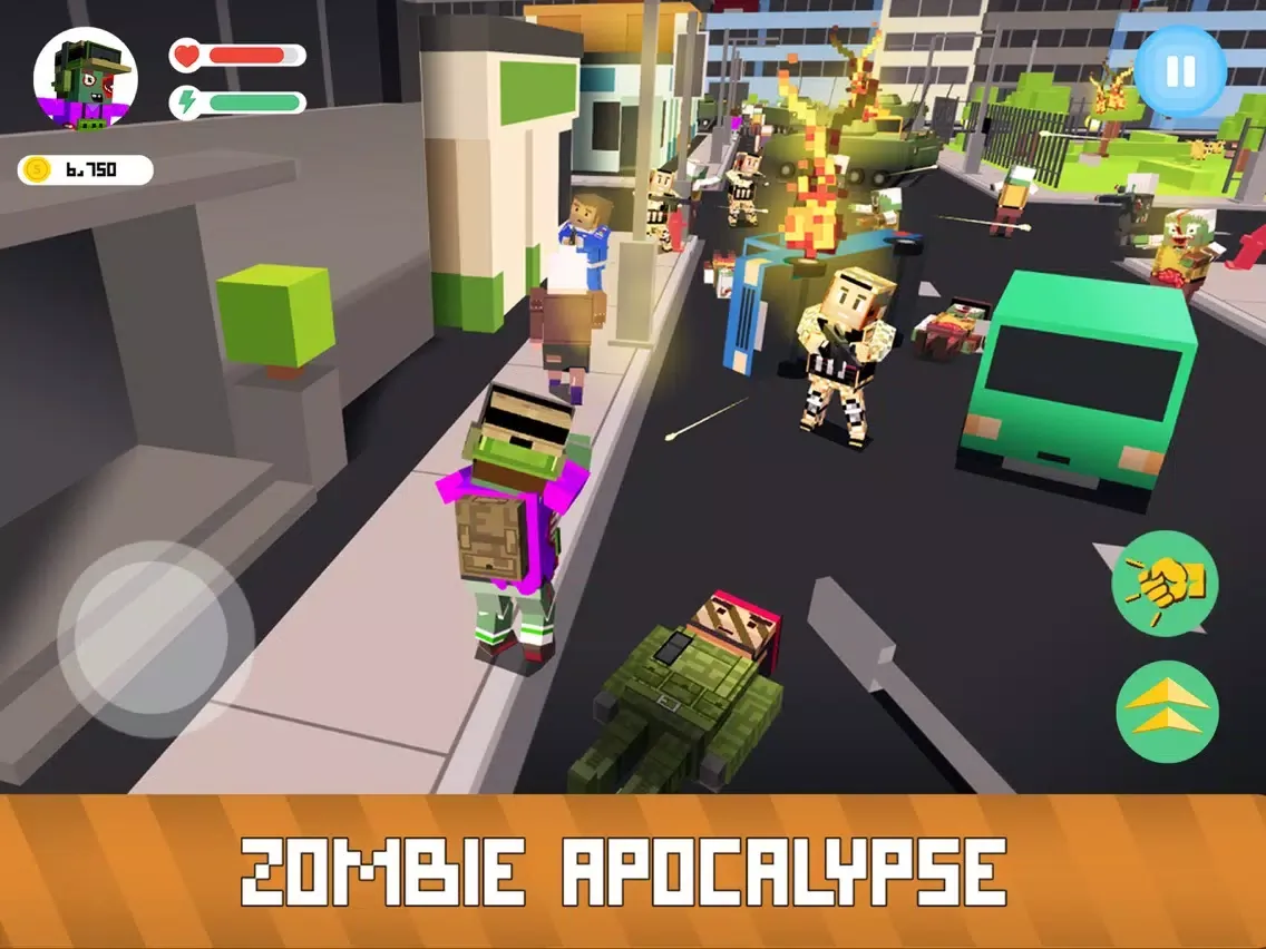 Capturas de pantalla de Blocky Zombie Simulator iPad 