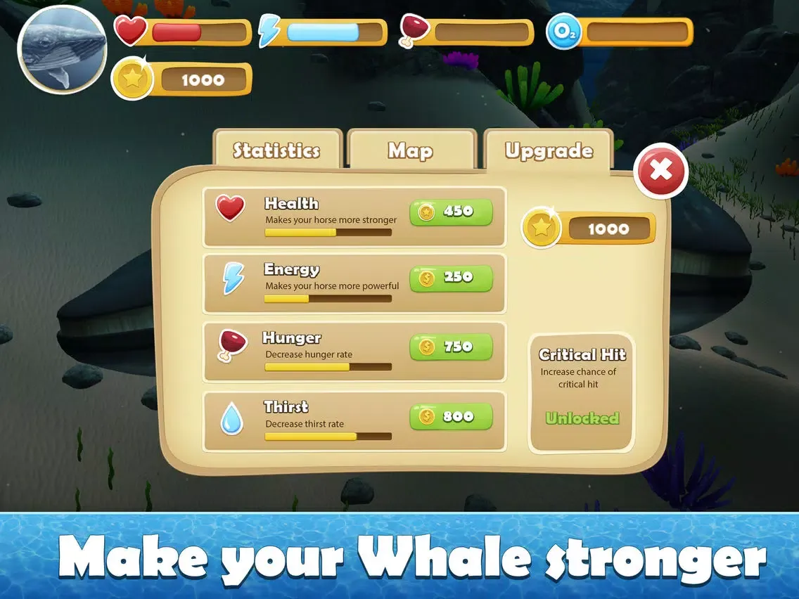 صور Big Blue Whale Survival 3D Full - Try whale simulator, be ocean animal! iPad 