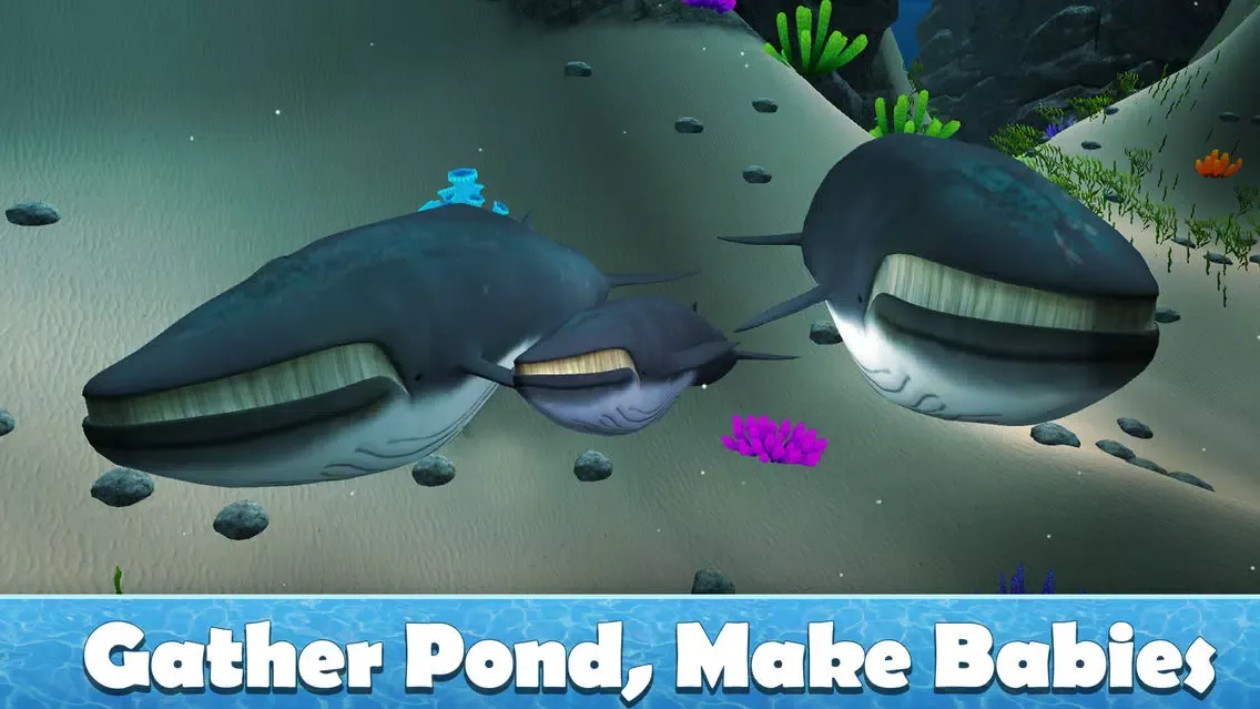 صور Big Blue Whale Survival 3D Full - Try whale simulator, be ocean animal!