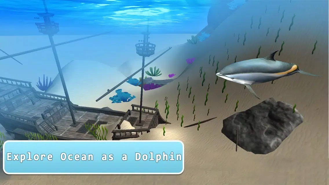 Tangkapan skrin Sea Dolphin Simulator 3D Full