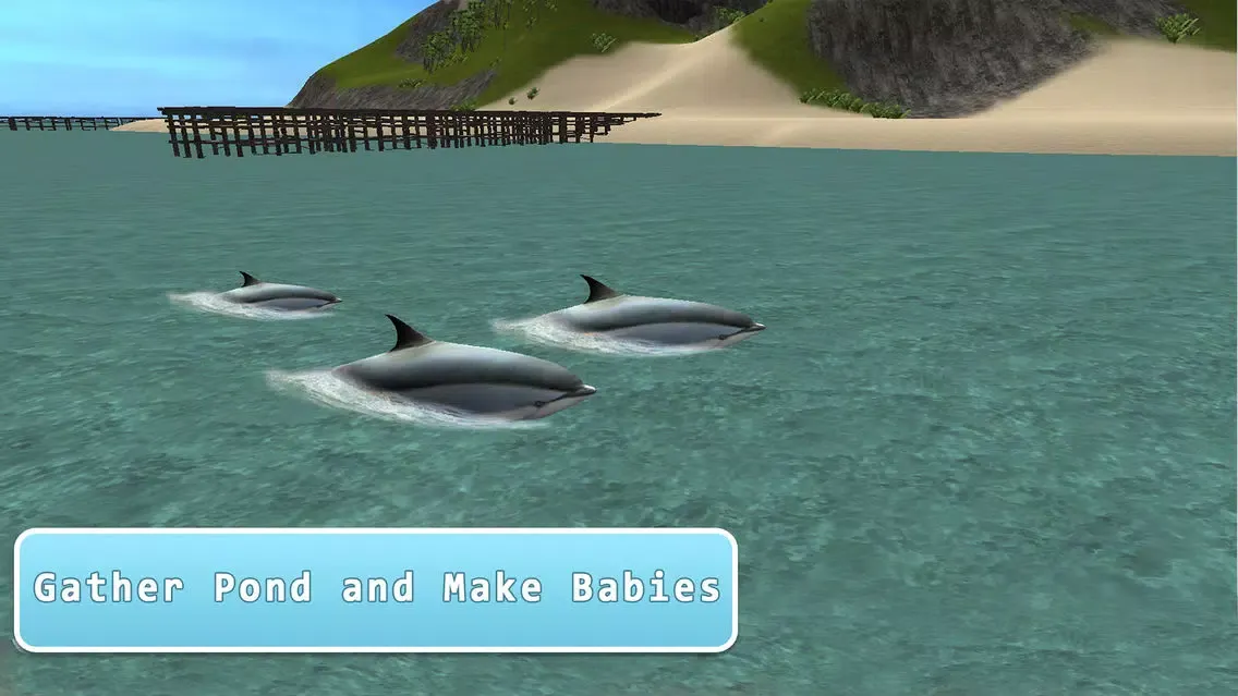 Tangkapan skrin Sea Dolphin Simulator 3D Full