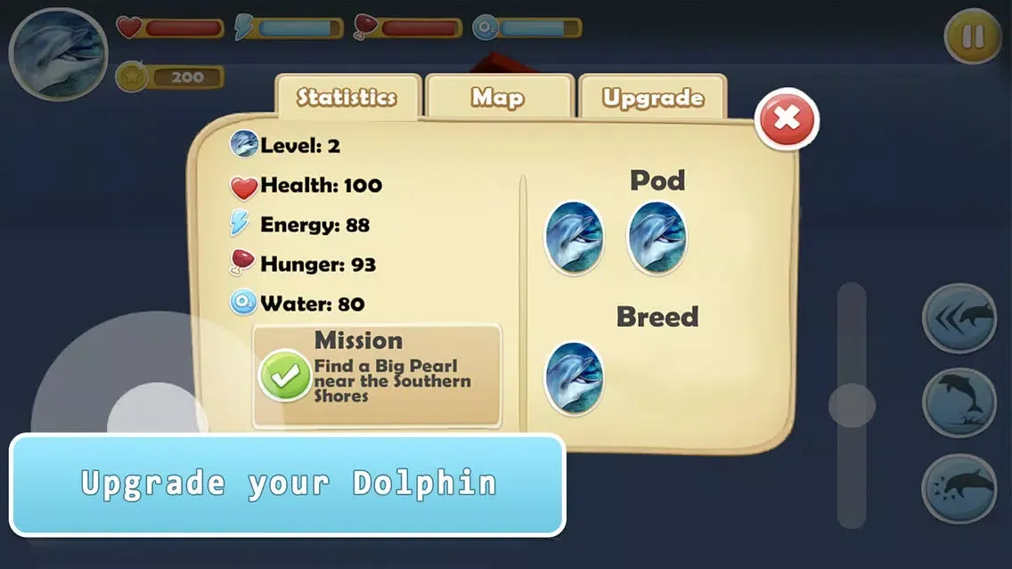 Tangkapan skrin Sea Dolphin Simulator 3D Full