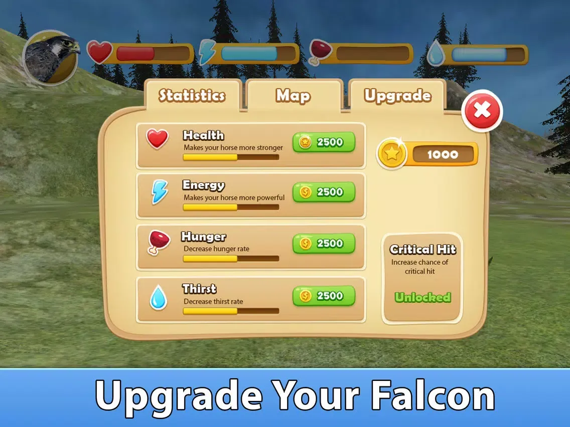 Wild Falcon Survival Simulator 3D Full iPad  Screenshots