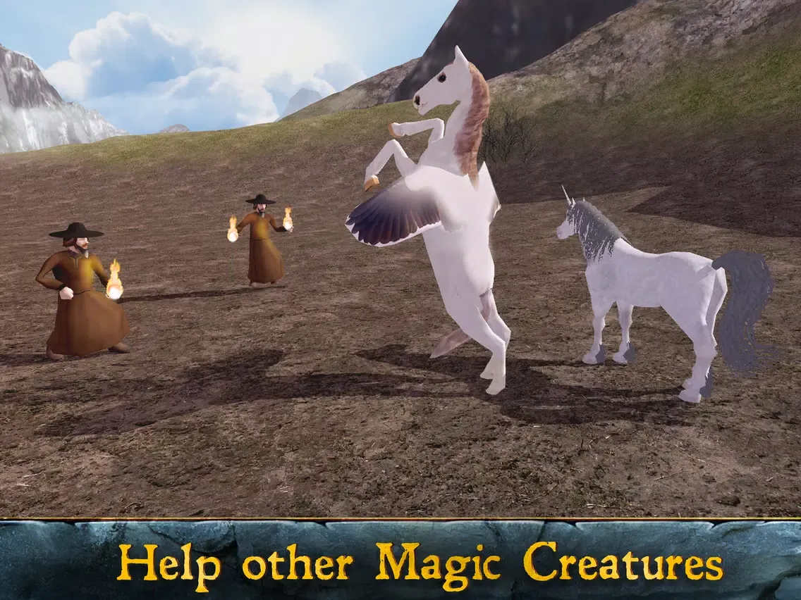 Capturas de tela do Flying Pegasus: Magic Horse Simulator 3D Full iPad 
