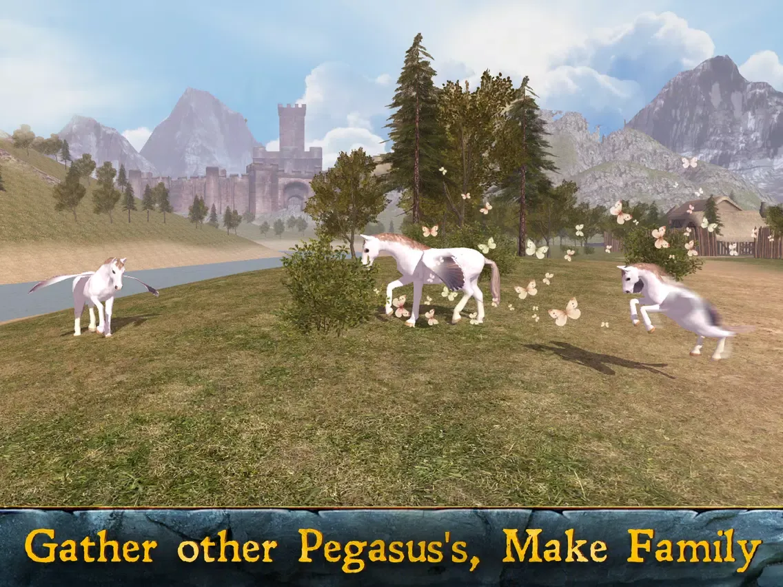 Capturas de tela do Flying Pegasus: Magic Horse Simulator 3D Full iPad 