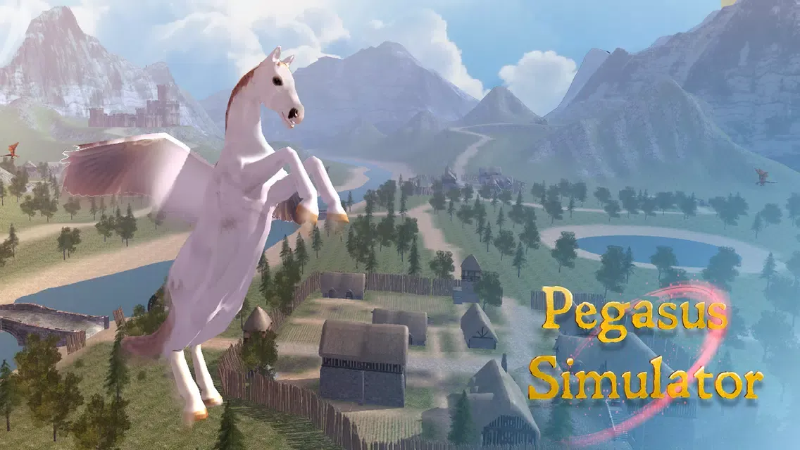 Capturas de tela do Flying Pegasus: Magic Horse Simulator 3D Full