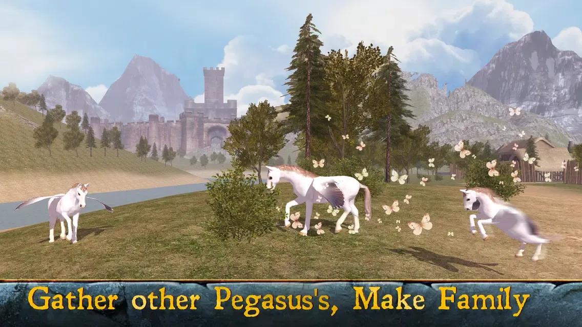 Capturas de tela do Flying Pegasus: Magic Horse Simulator 3D Full