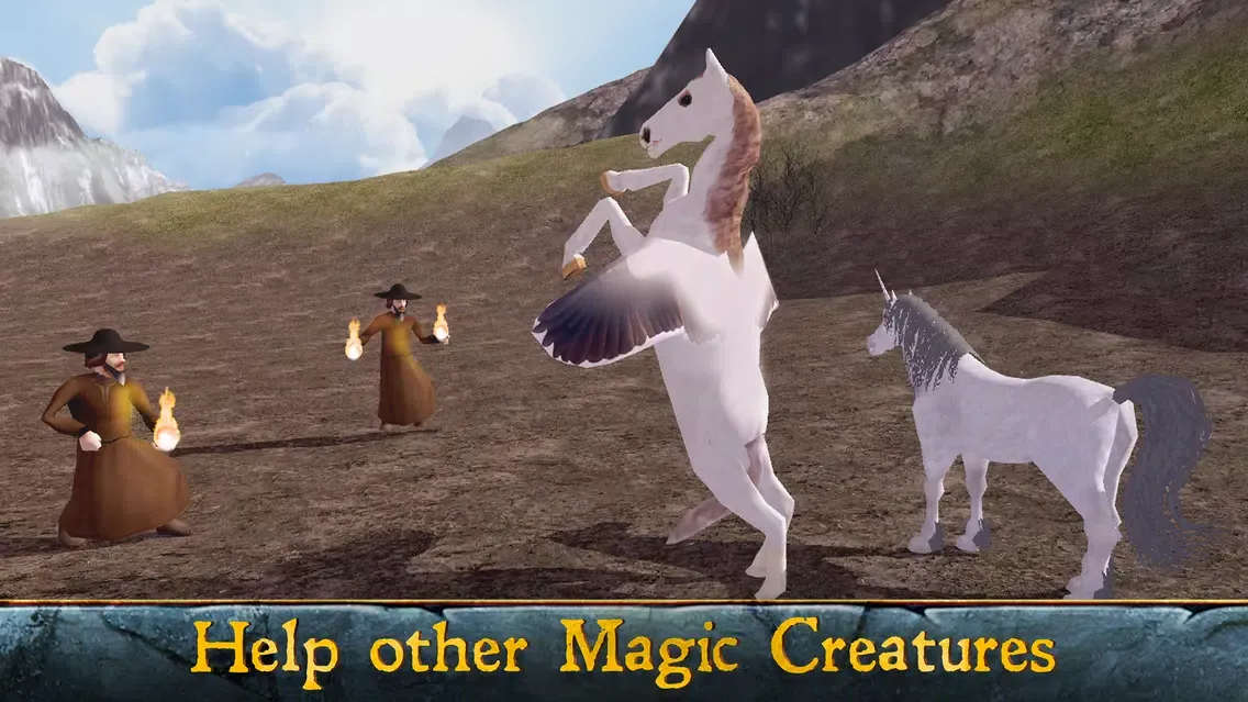 Capturas de tela do Flying Pegasus: Magic Horse Simulator 3D Full