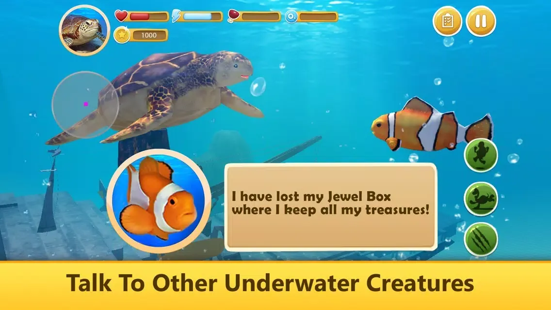 Ocean Turtle Simulator: Animal Quest 3D স্ক্রিনশট