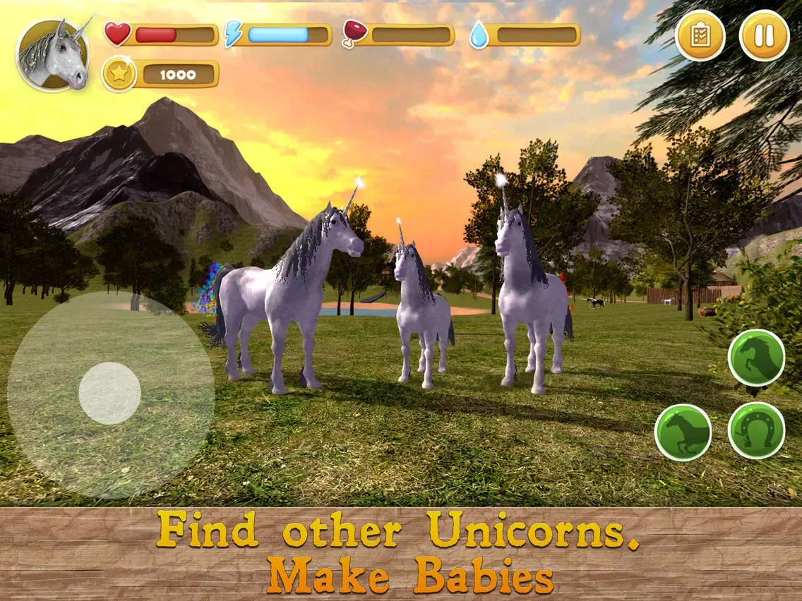 Ảnh chụp màn hình của Unicorn Family Simulator iPad 