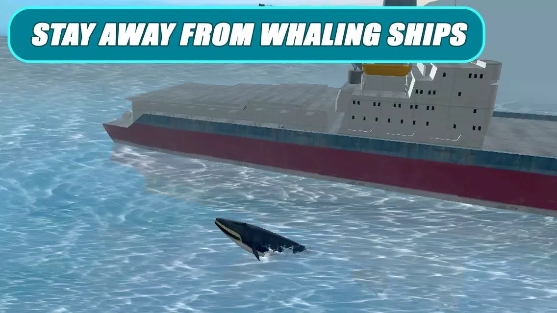 Whale Survival Simulator 3D Full - Ocean animal survival simulator स्क्रीनशॉट