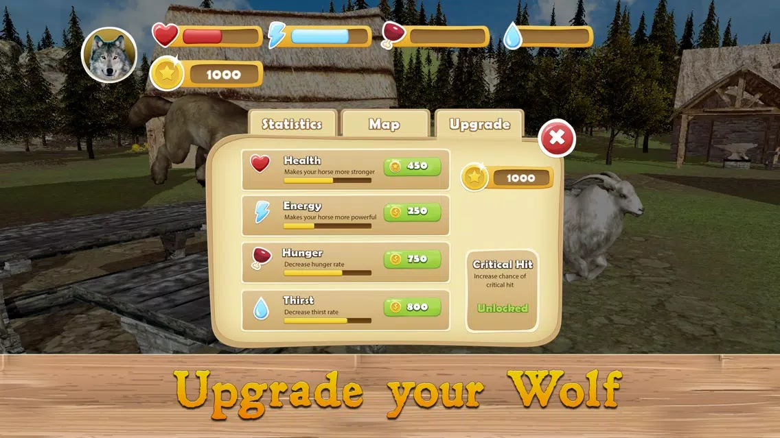 Tangkapan layar Evil Wild Wolf Simulator 3D Full