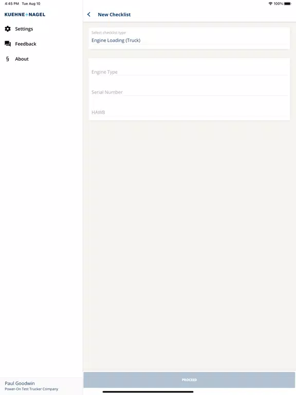 KN Checklist iPad  Ekran Görüntüleri