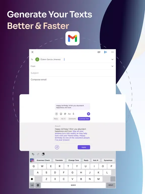 AI Keyboard Assistant iPad  Screenshots