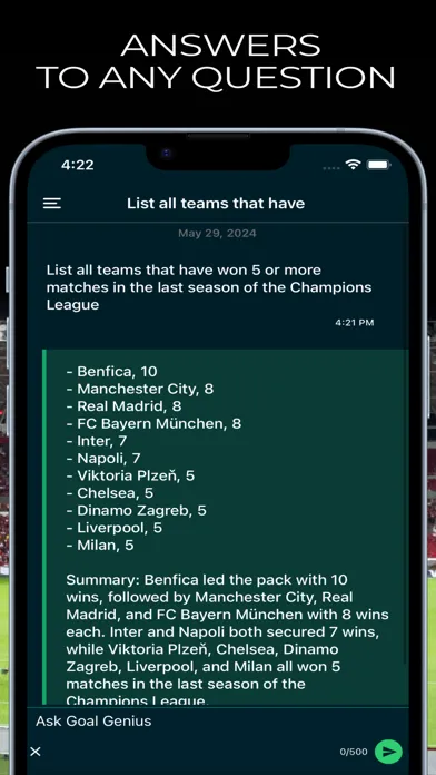 Goal Genius - Soccer stats GPT Screenshots