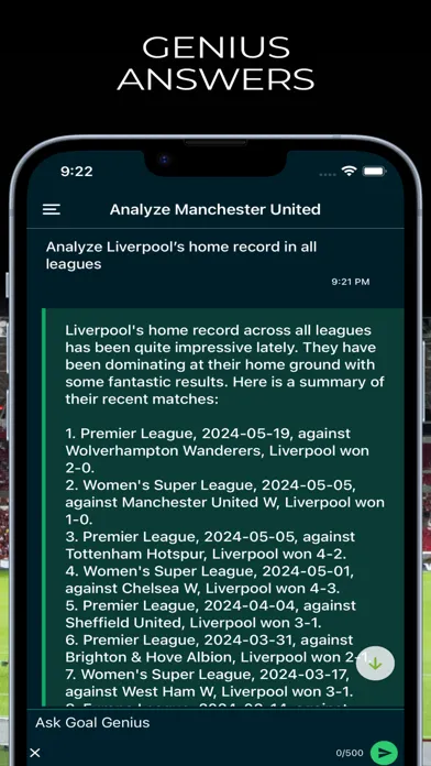 Goal Genius - Soccer stats GPT Screenshots